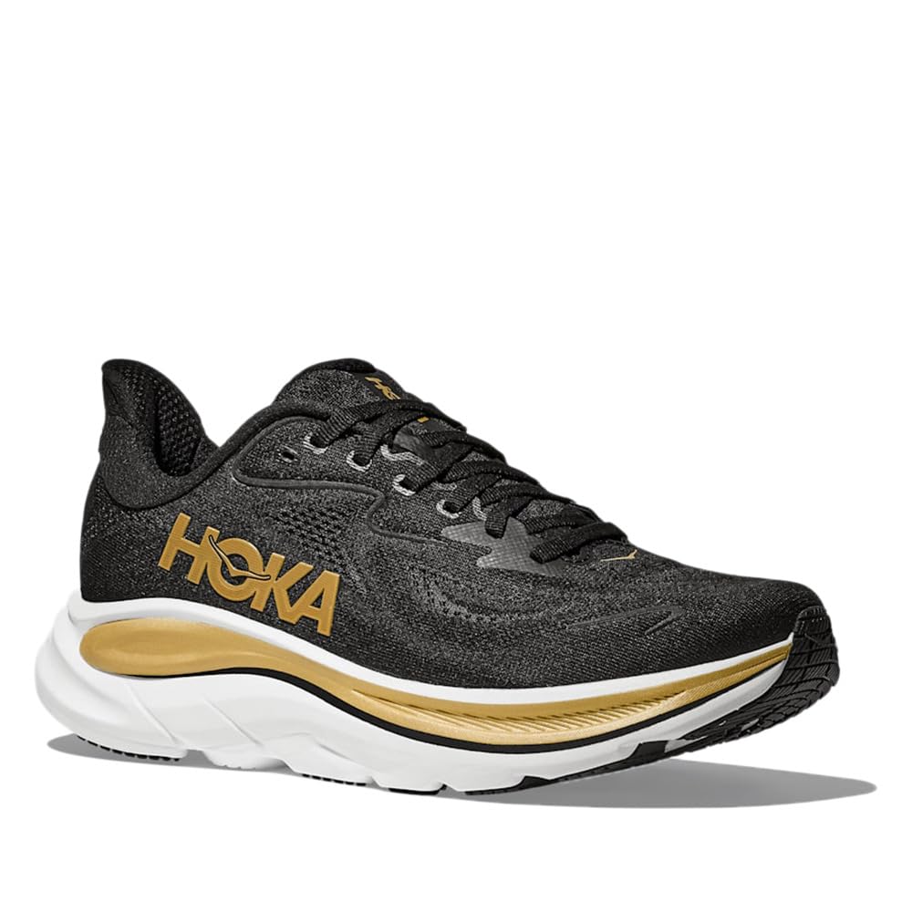 Hoka Women's Clifton 10 Black/Gold 8.5 Medium Image