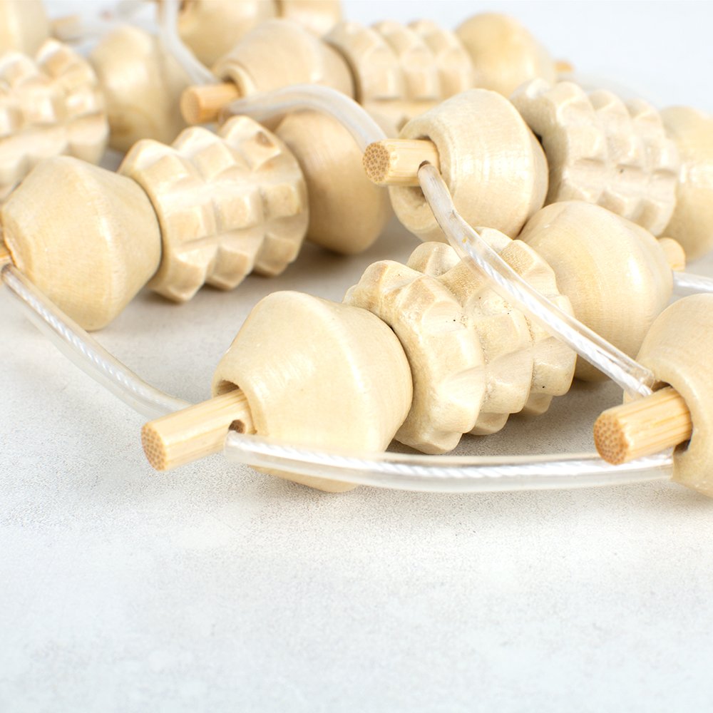 Enshey Back Massager Body Wooden Roller Massager Waist Roller Massager for Pain Relief Stress Relief Promote Blood Circulation