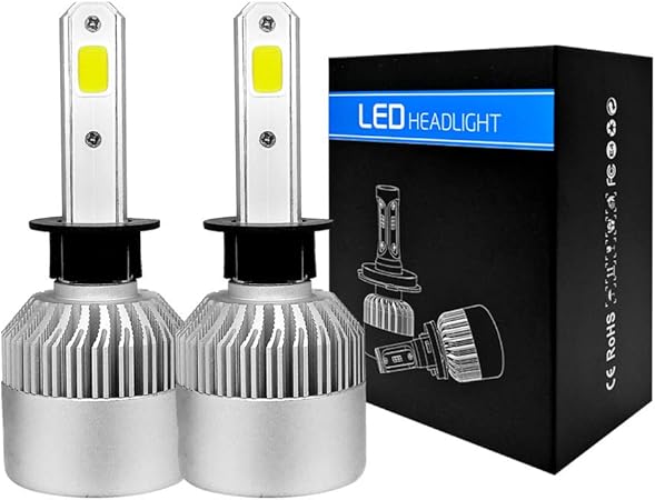 Amazon Huapa 2個セット車用ledヘッドランプ Ledヘッドライト カーヘッドライト 車用ledライト 6000k 6500k 000lm lm 2 0w 100w 2 H1 ヘッドライト本体 車 バイク
