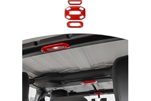 RT-TCZ for Jeep JL Red Dome Light Cover Trim for Jeep Wrangler JL Gladiator JT 2018-2023 Red Interior Accessories 3pcs