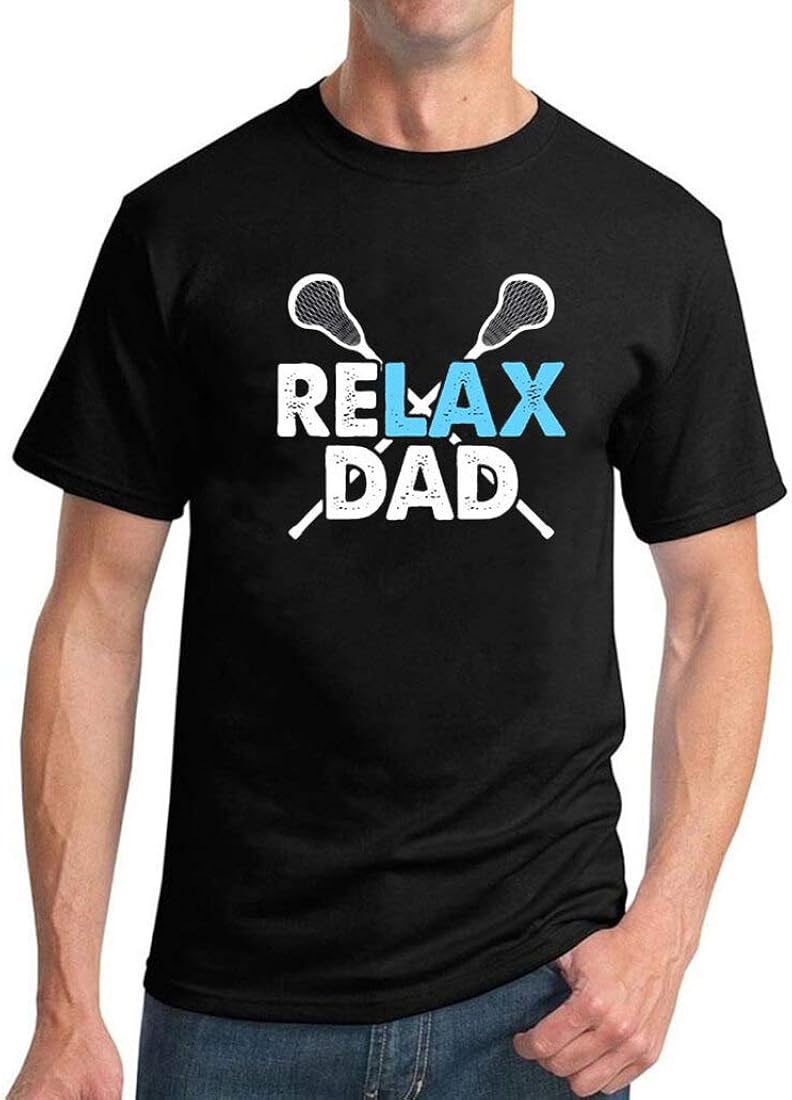 Mens Relax Lacrosse Dad Lax Fathers Day Happy Father's