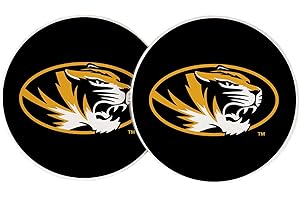 Desert Cactus University of Missouri Car Accessories Mizzou Tigers Absorbent Sandstone Cup Coasters Licensed Product Set of 2 (Design A)