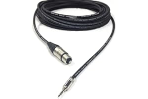 75 Foot XLR Female to 1/8 Inch (3.5mm) Male UNBALANCED audio Cable 24 AWG by Custom Cable Connection