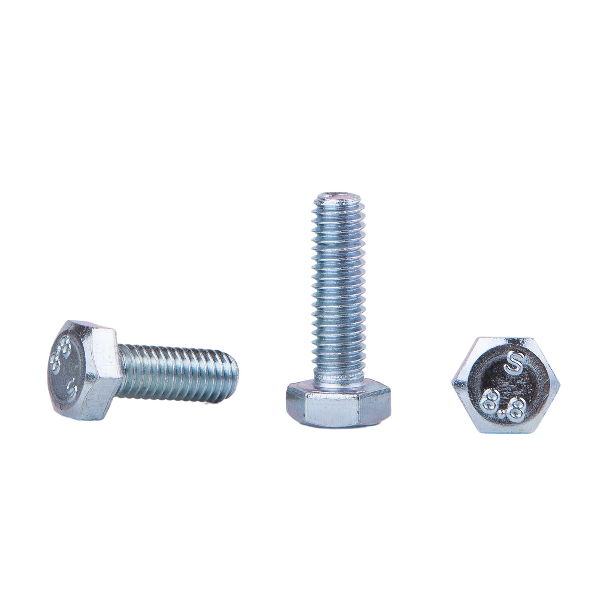 (Pack of 15 pcs) DIN 933 Zinc Plated Steel Hexagon Bolts M12 x 40 mm 8.8 Grade, Hex Screws, Fully Threaded, Hex Head, Tap Bolt (15, M12 x 40 mm)