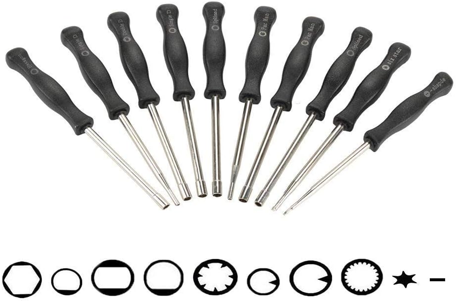 10 Pcs Carburetor Adjustment Tool Screwdriver Kit for Common 2 Cycle Carburator Adjusting Small Engine Carb Tune up Adjusting Tool  - - 