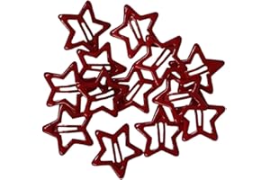 10 Pcs Red Star Snap Clip for Barrettes Hairpin Women Hair Clip Accessories Clip Practical Design