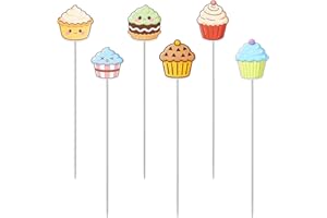 6Pcs Stainless Steel Cake Doneness Tester, Cake Baking Supplies Kitchen Accessories, Colorful Baking Supplies with Plastic Ha