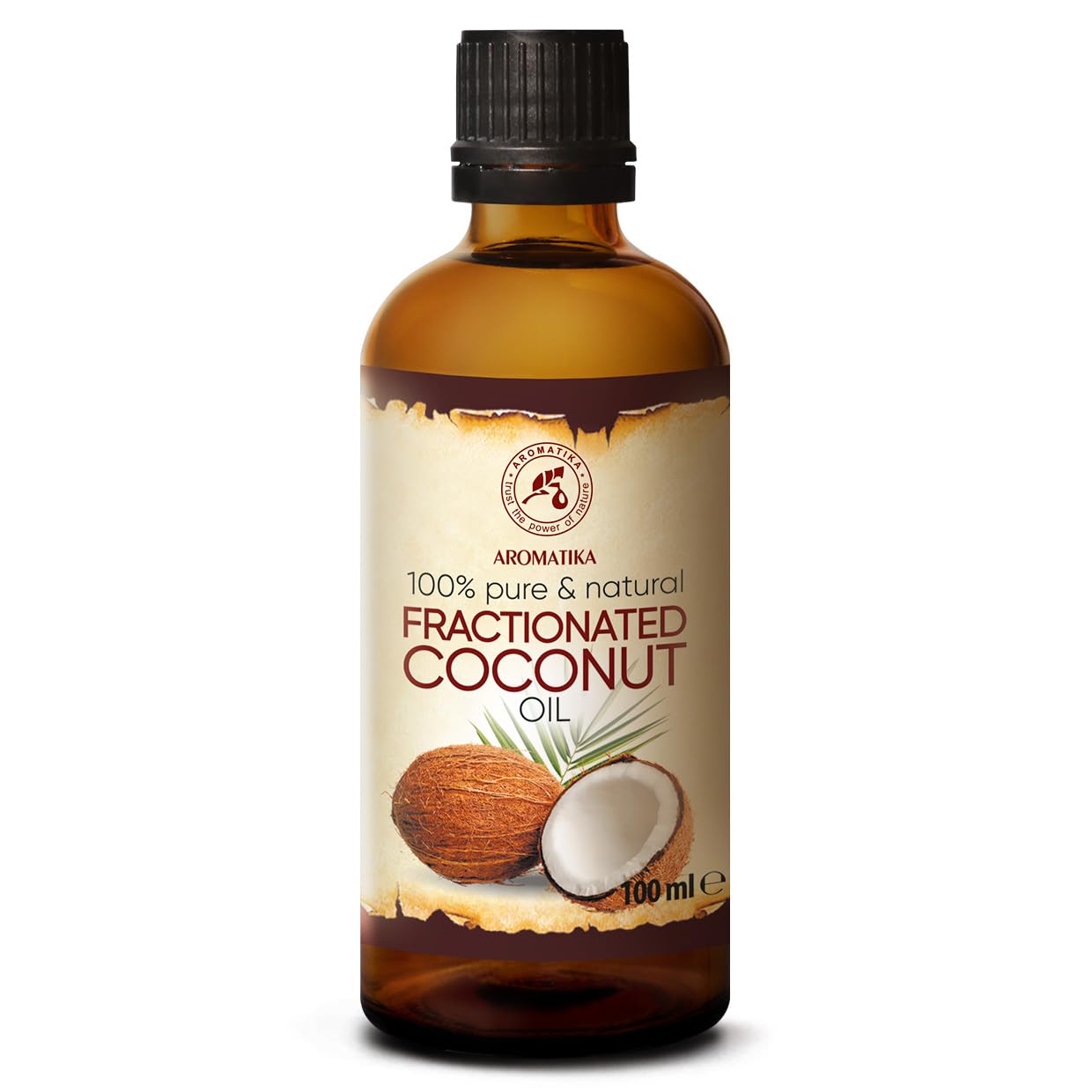 Coconut Oil 100ml - Fractionated - Cocos Nucifera Oil for Beauty - Massage Oil - Wellness - 100% Pure & Natural - Base Oil - Odorless - Intensive Face Treatment - Body Care - Skin - Hair