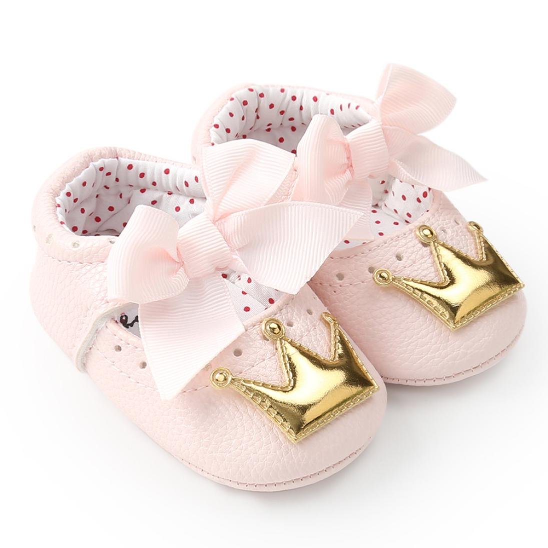 Femmina Elecenty Scarpine Neonato in Morbida Pelle Neonata Scarpe Primi  Passi Bimba Neonata Bambina Principessa Scarpe morbide Suola Antiscivolo  Sneakers 0~18 Mesi urban-earth.co.uk
