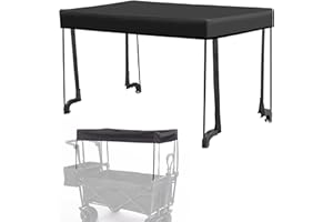 Awnings Canopy Wagon Shade Cover， Wagon Canopy Attachment 600D Oxford Cloth Waterproof Sun Protection for Camping Hiking Gard