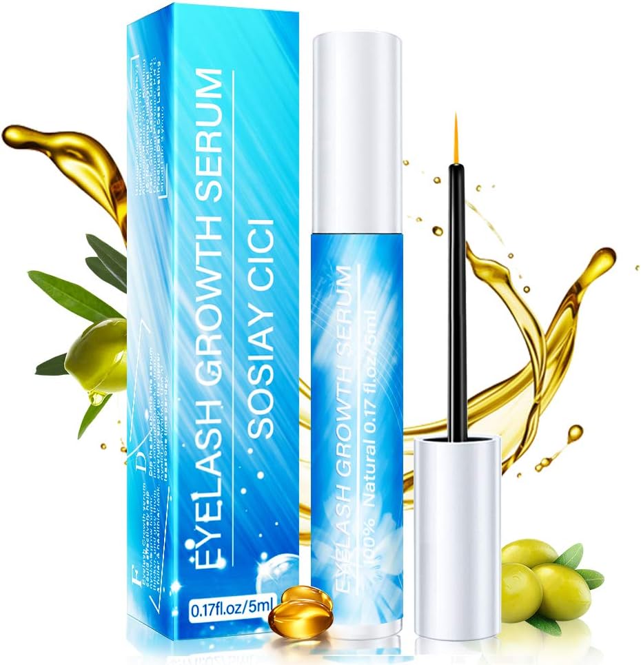 Eyelash & Eyebrow Growth Serum, Professional Lash Growth Serum Eyelash Enhancer Serum, Eyelash Serum for Growth- Irritation Free & Cruelty Free Eyelash Growth Serum 5ml
