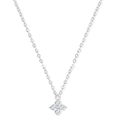 Dainty Clover Pendant Necklace for Women | 18K Gold Plated Lucky Four Leaf Jewelry | Cubic Zirconia Trendy Gifts for Her