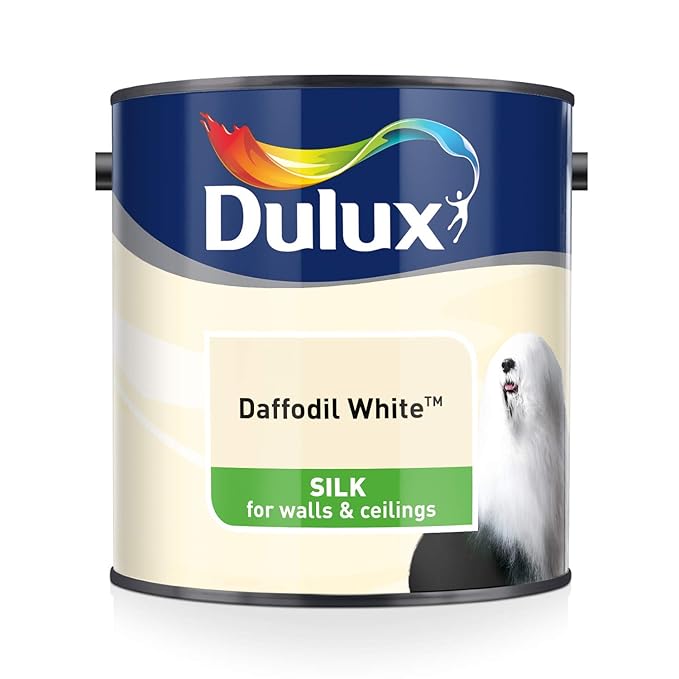 Dulux Silk Emulsion Paint For Walls And Ceilings Daffodil White 2.5L Amazon.co.uk DIY & Tools