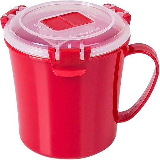 Microwave Soup Mug by Annaklin, Soup Mug with Lid and