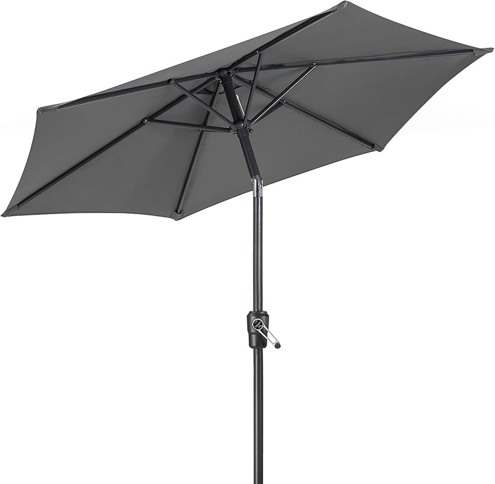 CHRISTOW Tilting Garden Parasol Umbrella UV Protective Polyester Canopy With