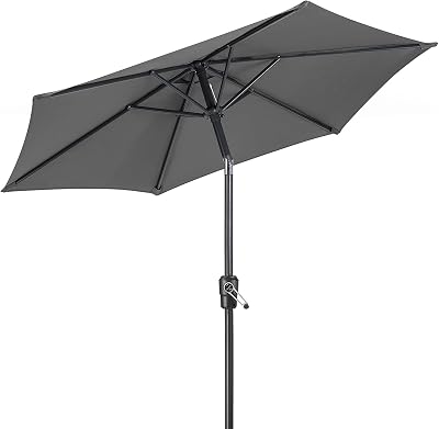 CHRISTOW Tilting Garden Parasol Umbrella UV Protective Polyester Canopy With