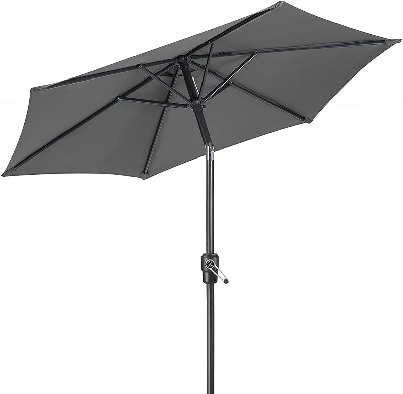 CHRISTOW Tilting Garden Parasol Umbrella UV Protective Polyester Canopy With