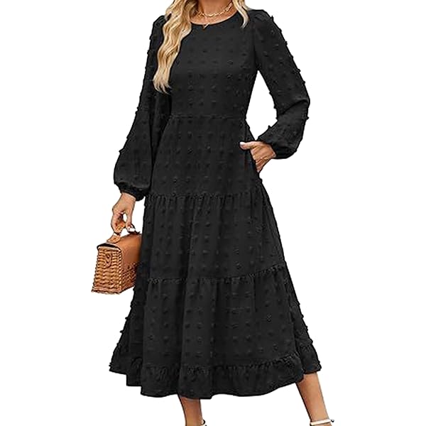 fitted lace wedding dress Vince Camuto Crepe Back Satin Long Sleeve Faux Wrap Dress Fit-and-Flare  with Self Sash Fuchsia 2 at Amazon Women's Clothing store main image 1