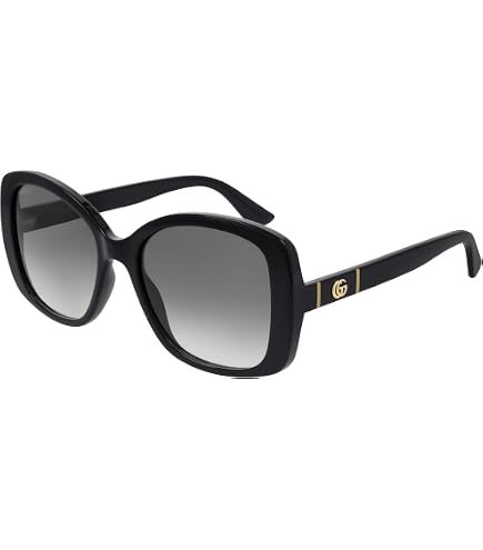 Gucci Women's Square Sunglasses, Black-Black-Grey, One Size at