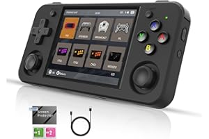 DAXCEIRRY RG35XX H Handheld Game Console 3.5'' IPS Screen Linux H700 Retro Video Games Player 3300mAh 5528 Classic Games Support Wireless/Wired Controller 5G WiFi Bluetooth Handle H-DMI TV Output(Black)