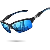 Ofwin Polarized Sports Sunglasses for Men Women Wrap Around Half Frame Cycling Fishing Bike Running Sun Glasses UV Protection