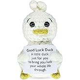 LNEMDP Funny Handmade Crochet Duck Emotional Support Gift for Women Men Friends Colleagues, Cute Birthday Christmas Thanksgiving Gift Christmas Stocking Stuffer