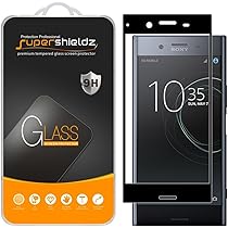 Amazon Com Supershieldz Designed For Sony Xperia Xz Premium Tempered Glass Screen Protector Full Screen Coverage Anti Scratch Bubble Free Black Cell Phones Accessories