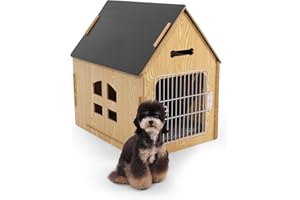 ALBAD Dog House Indoor for Small Dogs or Cats, Cozy Wooden Design, Small Indoor Bed House, with Air Vents and Elevated Floor Warm Dog Cave