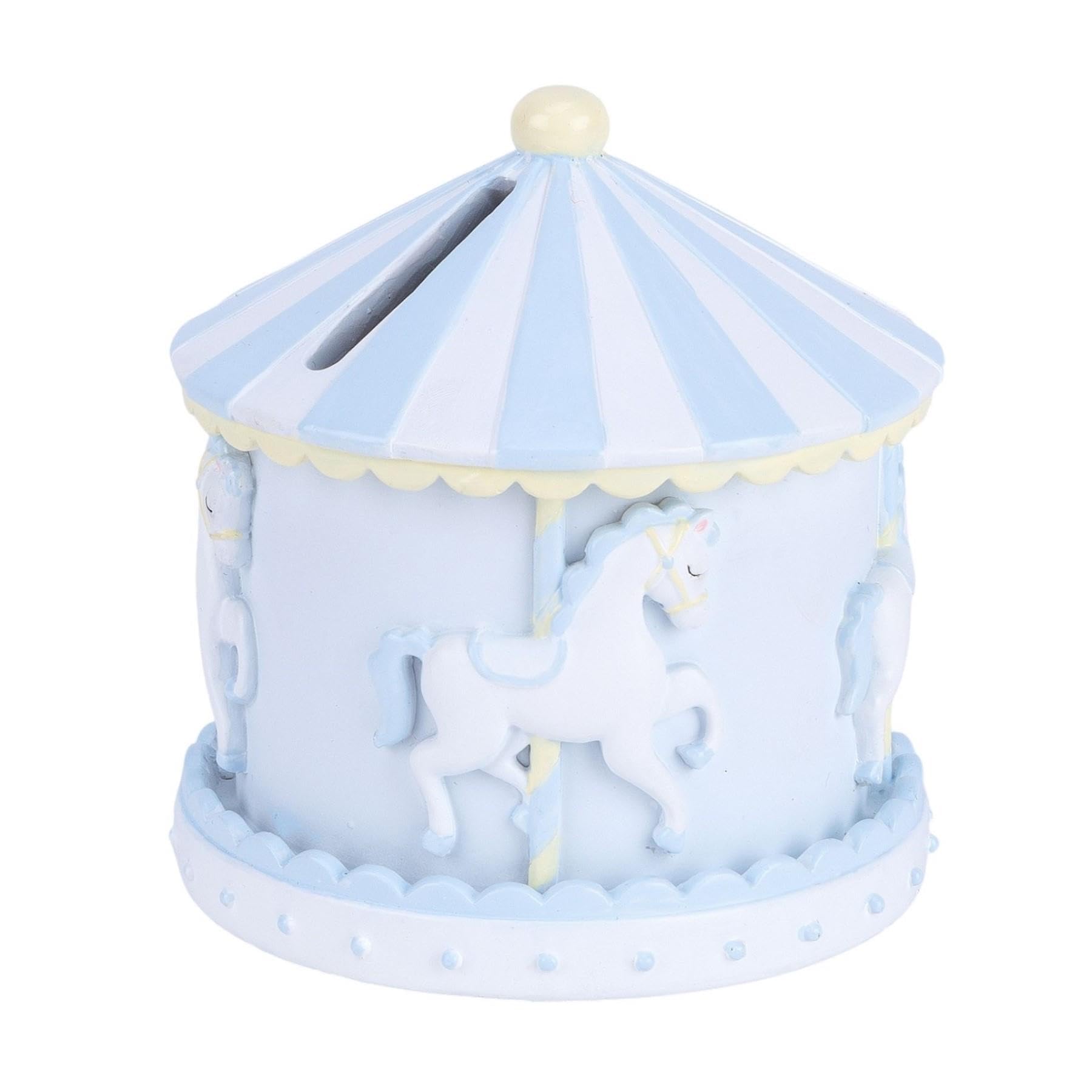 Carousel Money Bank Box Resin - Blue