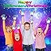 Led Skeleton Gloves for Kids, Light Up LED Flashing Skeleton Hand Gloves 12 Color Changing Flashing Shows Halloween Decoration Costume Party Concert Clubbing, Best Gift for Kids Boys &Girls, for Novelty, 1 Pair, White