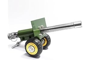 TIETHEKNOT Stainless Steel Mini Cannon Model with Recoil Mechanism - Perfect for Outdoor Games and Collectors’ Gift (Green)