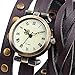 AMPM24 Lady Women Wrap Around Bracelet Brown Long Leather Quartz Watch WAA341