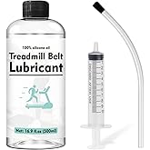 INNOVAYOU Treadmill Lubricant for Belt 500ml, 1000cs 100% Silicone Oil | with 7.8" Reach Tube &amp; 10ml Syringe, Walking Pad Oil Reduces Friction &amp; Noise, Fits All Treadmill Brands