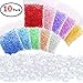 KeNeer Fishbowl Beads for Slime DIY for Crunchy Sensory Slime Kits - Plastic Clear Vase Filler Beads - Kids Crafts for Party Decoration or Wedding (10 Colors)
