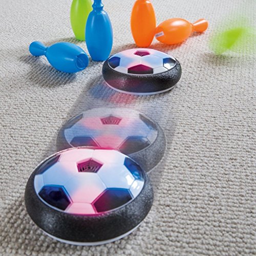 Hover Ball Toys for Kids,Gloween Air Power Soccer Disc,Hover Soccer Football with Powerful LED light and Foam Bumpers for Indoor Games,Kids Toys,Boy and Girl Gifts