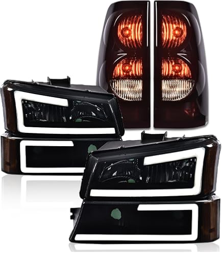 Amazon.com: G-PLUS LED DRL Headlights + Tail Lights Fit Chevy