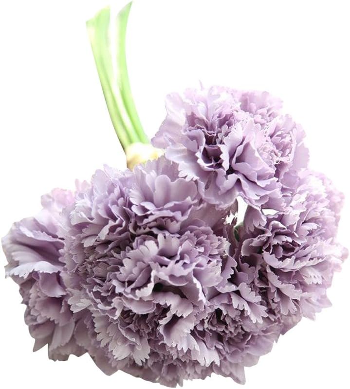 HUYURI Bouquet of Carnations Flowers Peony Floral Wedding Bridal Hydrangea Decor Home Plastic Artificial Flower Pot Plant Flower Horizontal Pot for Warm Home Office Desktop Colorful Garden Pot [Energy Class A+]