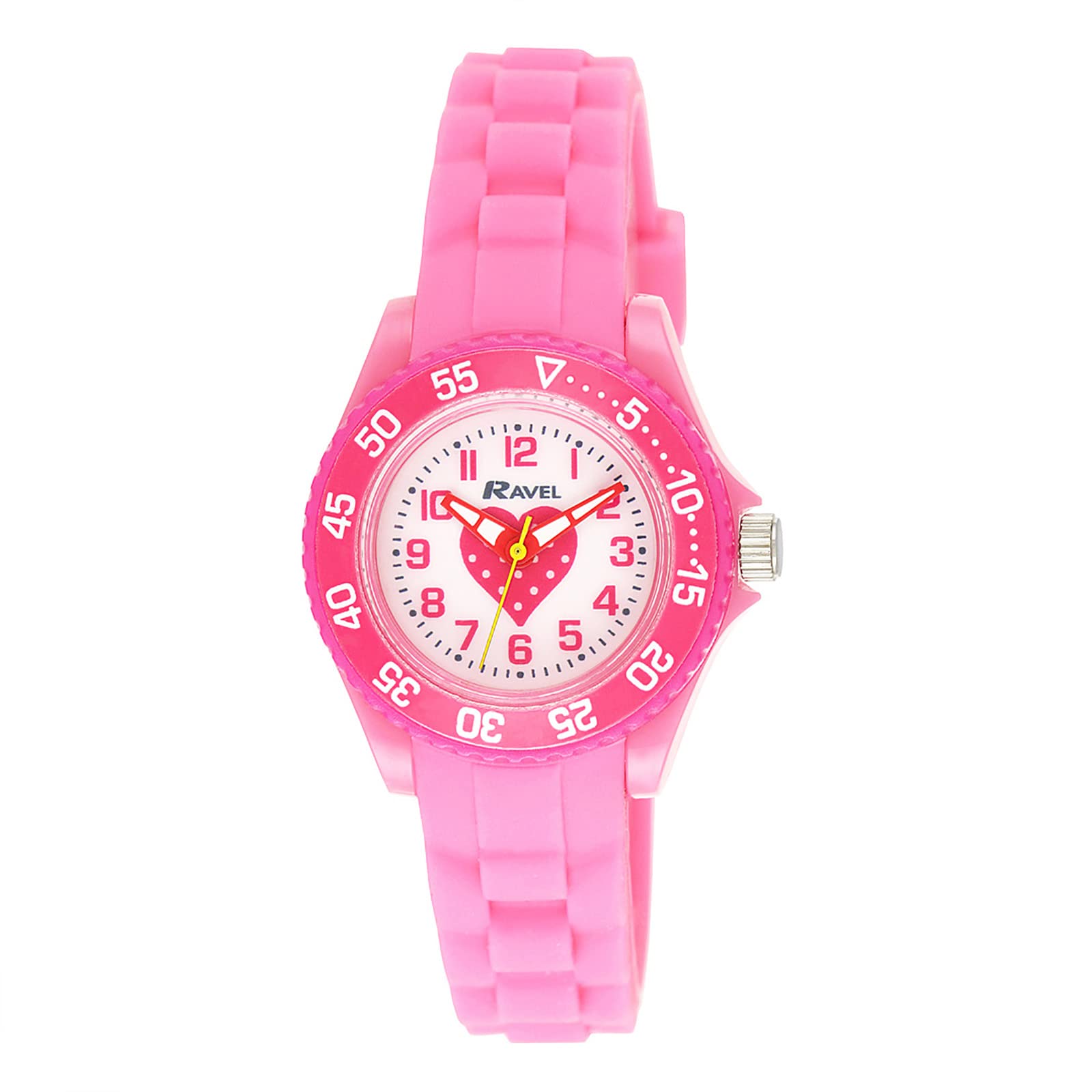 RAVEL Girls Quartz Watch, Analogue Classic Display and Silicone Strap R1807.05