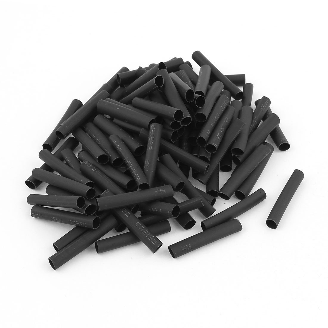 sourcingmap 100pcs Wrap Wire 3.5mm Dia Heat Shrink Tube Sleeving 30mm Length 2:1