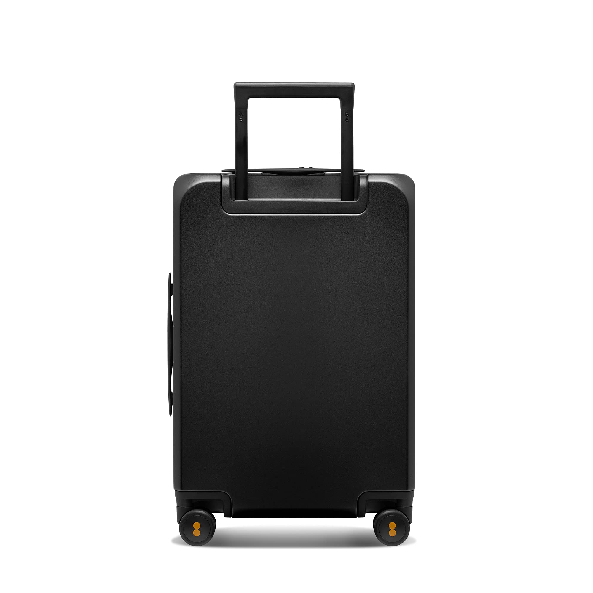 LEVEL8 Road Runner Pro Carry-On Luggage, 20” Lightweight PC Hardside Suitcase with Wheels, Spinner Trolley for Luggages with Front Compartment, Tsa Lock, Black