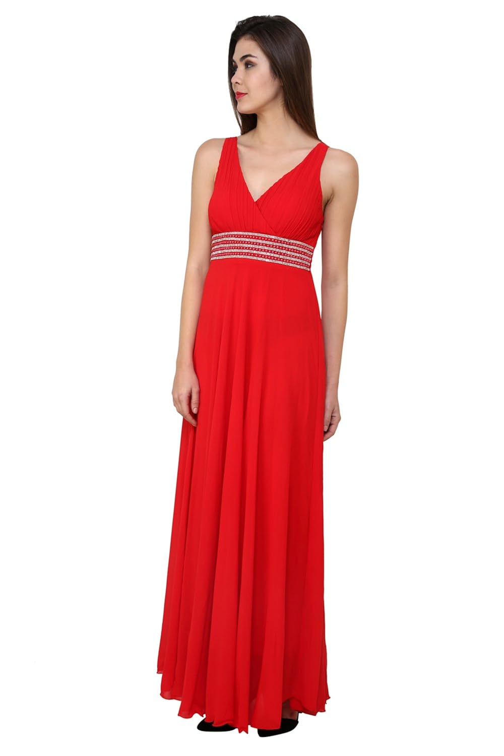 zara red maxi dress