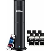 Hotel Waterless Scent Diffuser with 6 Fragrance Oils Covers up to 700 Sq Ft | Cold air scent diffuser with APP control, 6 fragrance oils, open bottle design, quiet operation, for home/office/hotel/ect.