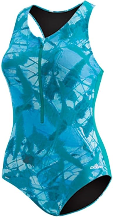 Amazon Com Dolfin Aquashape Mariposa Zip Front One Piece Female Clothing