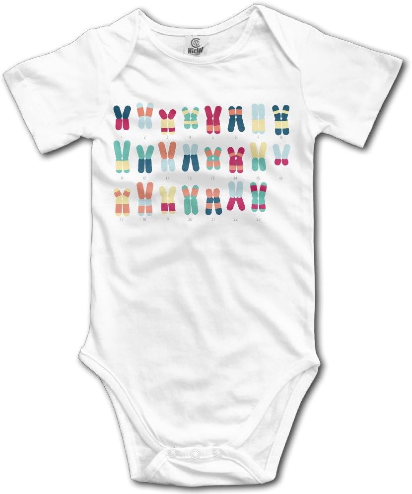 Unisex Colorful Human Chromosome Structure Science Biology Baby Rompers Onesie