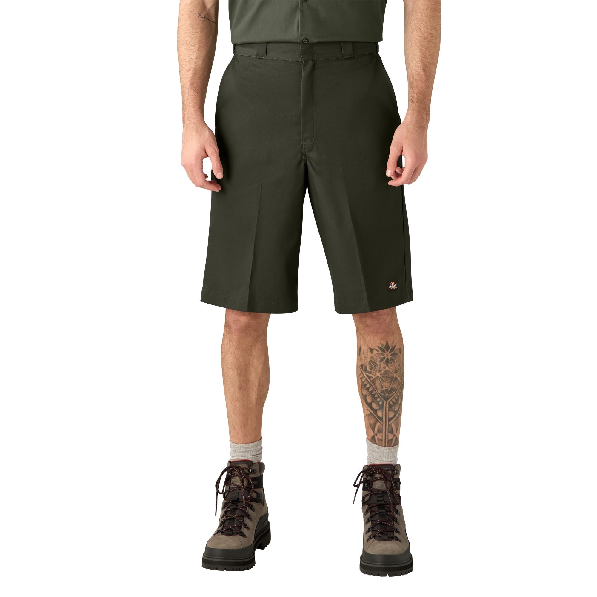 Dickies Men's 13-Inch Multi-Use Pocket Work Shorts, Green (Olive Green), W32