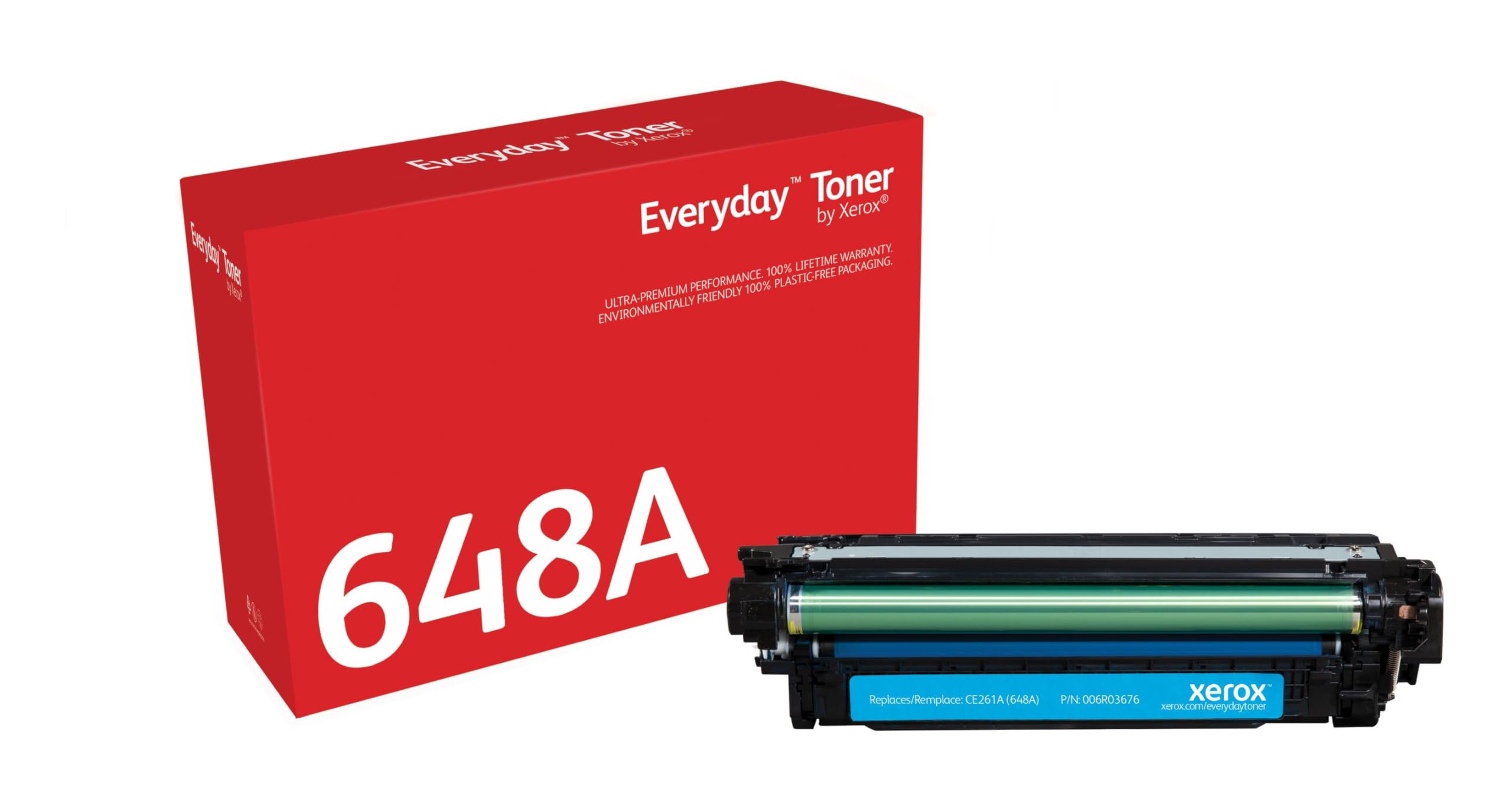 Xerox Everyday Compatible HP 648A CE261A Cyan Toner, Standard Capacity