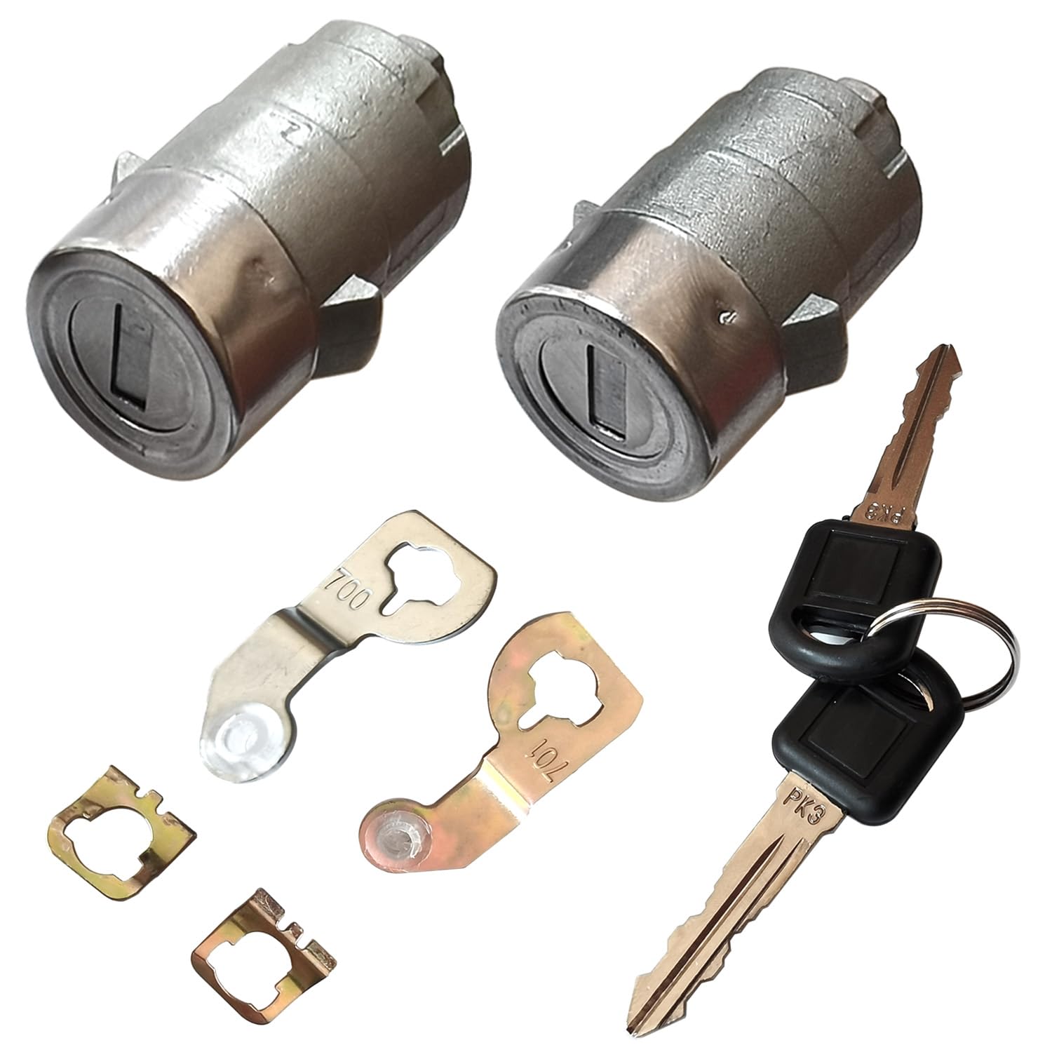 Photo 1 of Onthris 1 Pair Door Lock Cylinder Set w/Key for GMC Sierra 1500 2500 3500 Yukon Chevy Silverado Tahoe Suburban Hummer H2 Cadillac,Front Left Right Door Lock Tumbler 15298924
