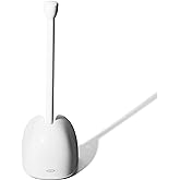 OXO Good Grips Toilet Plunger with Cover | Drip-Catching Cover, Compact Size for Sotrage Near Toilet, Under Sink or in Closet, Sturdy Handle, Bathroom Essential
