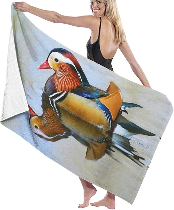 Nana Home Mandarin Duck Bright Beach Towels Extra Large