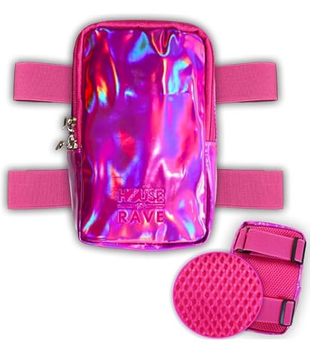 RaveVault Anti-Theft Rave Cell Phone Bag With Locking Zippers, Hidden Pocket – Perfect Phone Pouch For Ravers And Festival Go-ers (GREEN RaveVault Solo) | Waist Packs